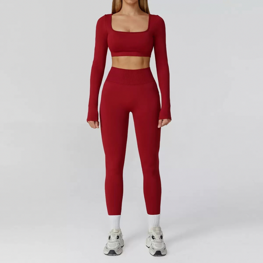 IRINA Seamless Scultping Legging Set - Red