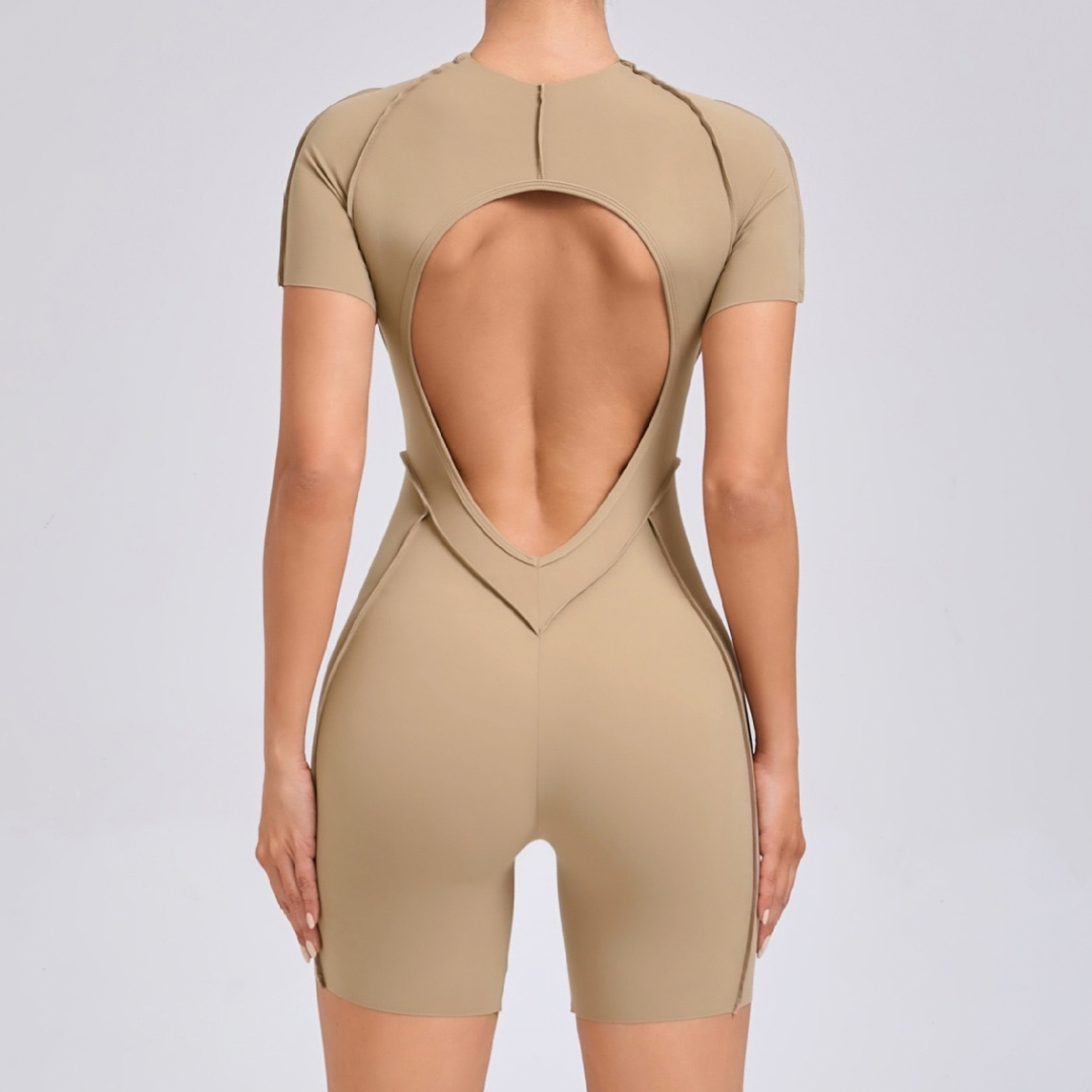 ANNA Scrunched Romper - Sandy