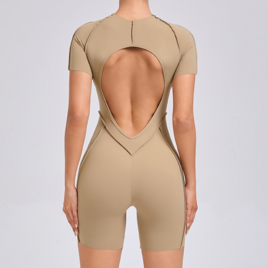 ANNA Scrunched Romper - Sandy