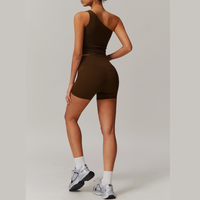 NANA Premium Single Shoulder Short Set - Coffee