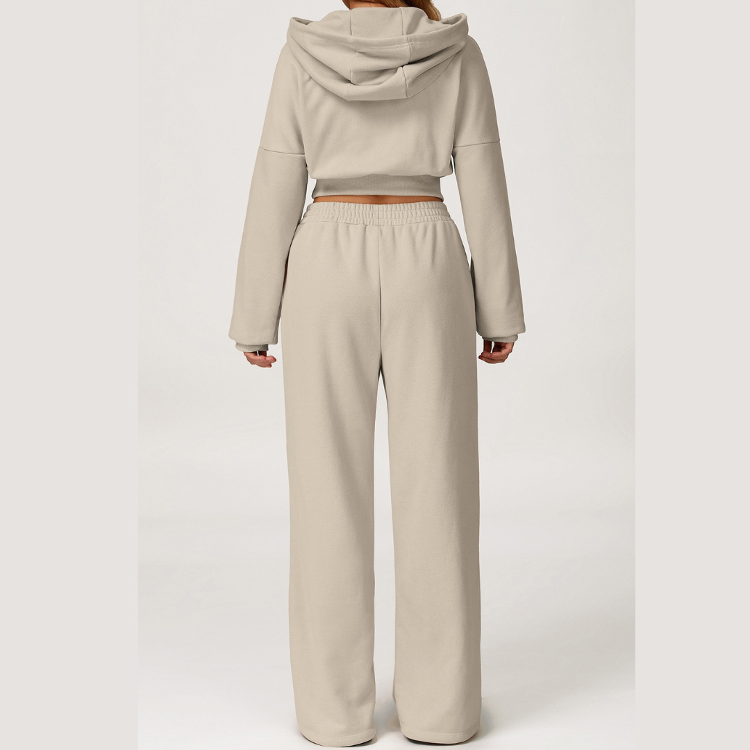 Daisy Winter Flared Lounge Set - Beige