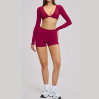 ALICE Contour Long Sleeve Short Set - Rose Bud