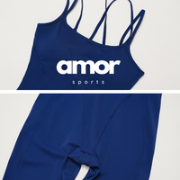 DIVA Cross-Back Sculpt Jumpsuit - Blue