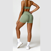 V-Top Scrunched Short Set - Green