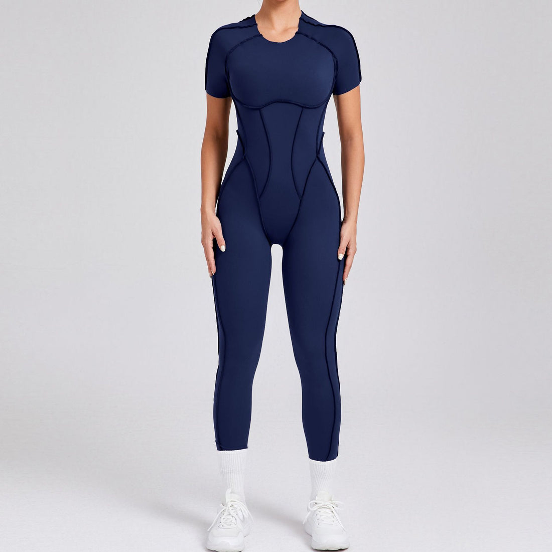 ANNA Scrunch Sexy Jumpsuit - Navy