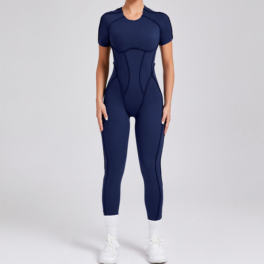 ANNA Scrunch Sexy Jumpsuit - Navy