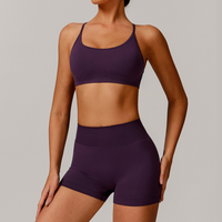 Sino Seamless Stylish Short Set - Purple