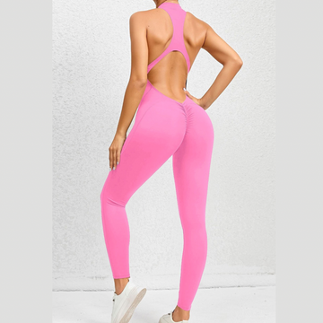 Scrunched Butt Lifting Jumpsuit - Pink