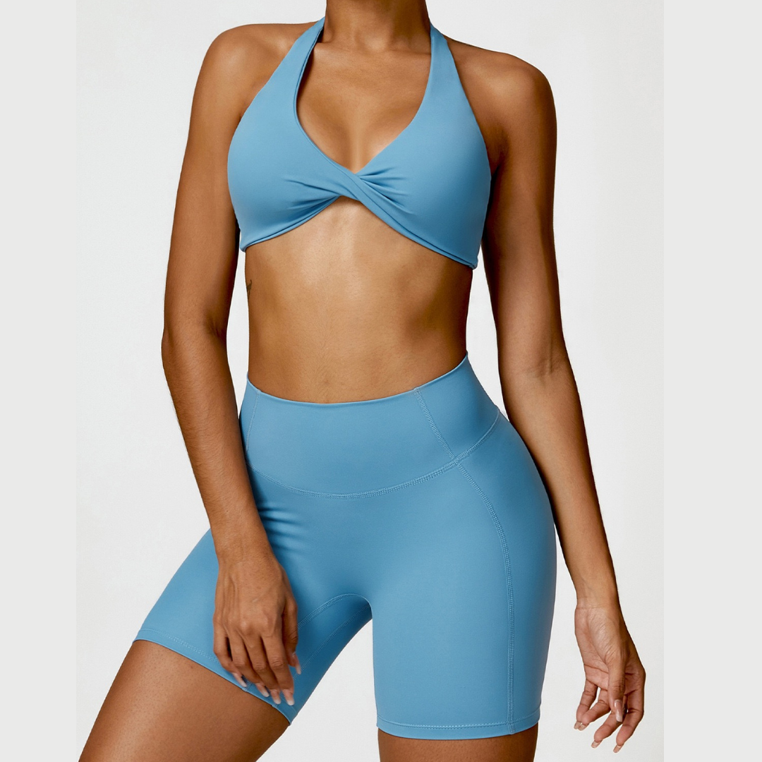 ANNE Summer Sexy Style Short Set - Blue