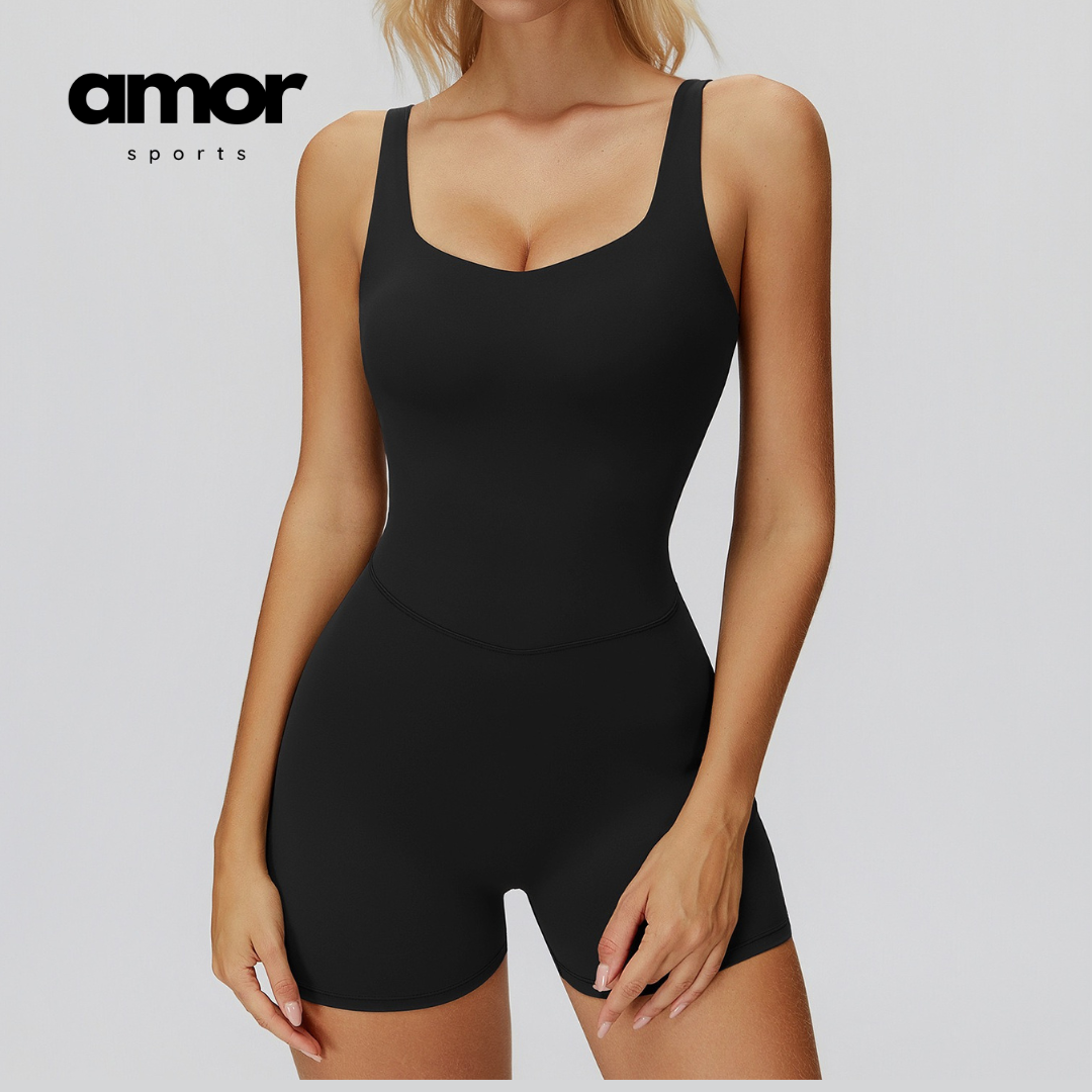 Butterfly-Back Stylish Romper - Black