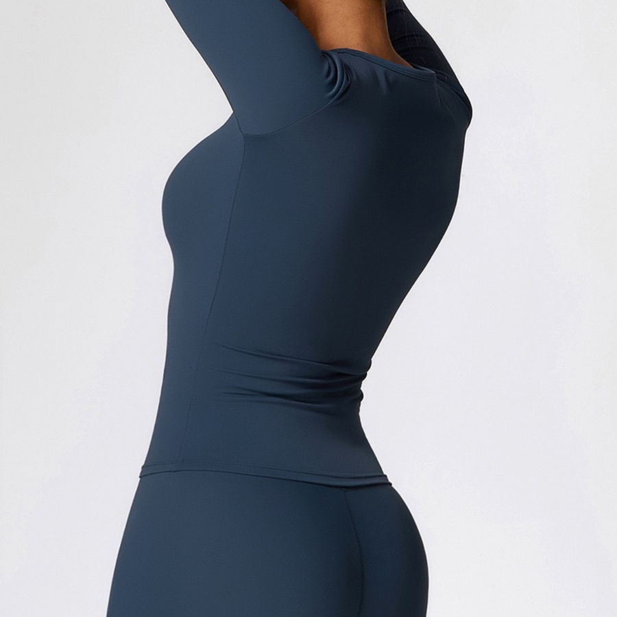 CHRISTIA Cloud Soft Long Sleeve Top - Navy