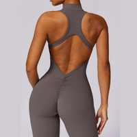 Scrunched Butt Lifting Jumpsuit - Dark Grey
