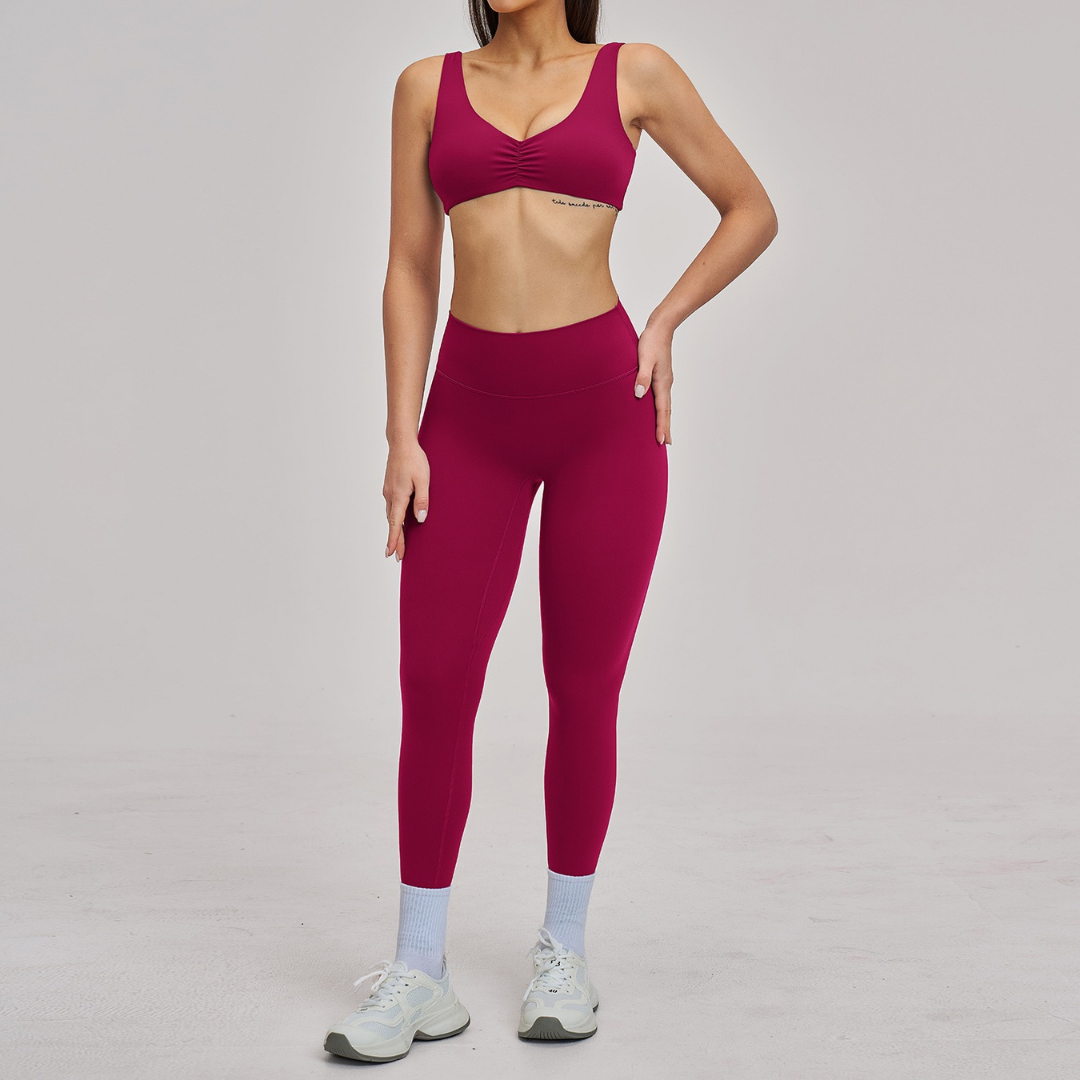 MARGO Sculpting Stylish Legging Set - Rose Bud