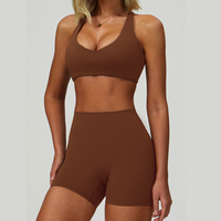 TINA Effortless Elegance Shorts Set - Brown