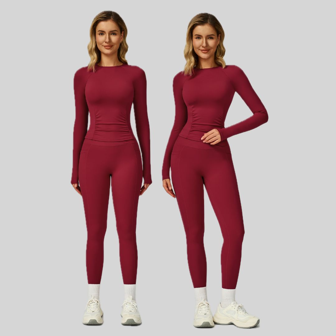 NEINEI Autumn Legging Set - Cherry