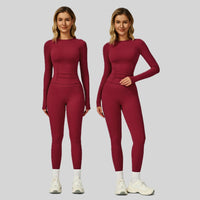 NEINEI Autumn Legging Set - Cherry