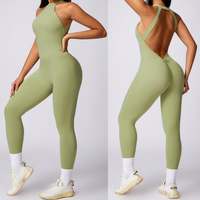 Effortless Stylish Scrunched Jumpsuit - Green