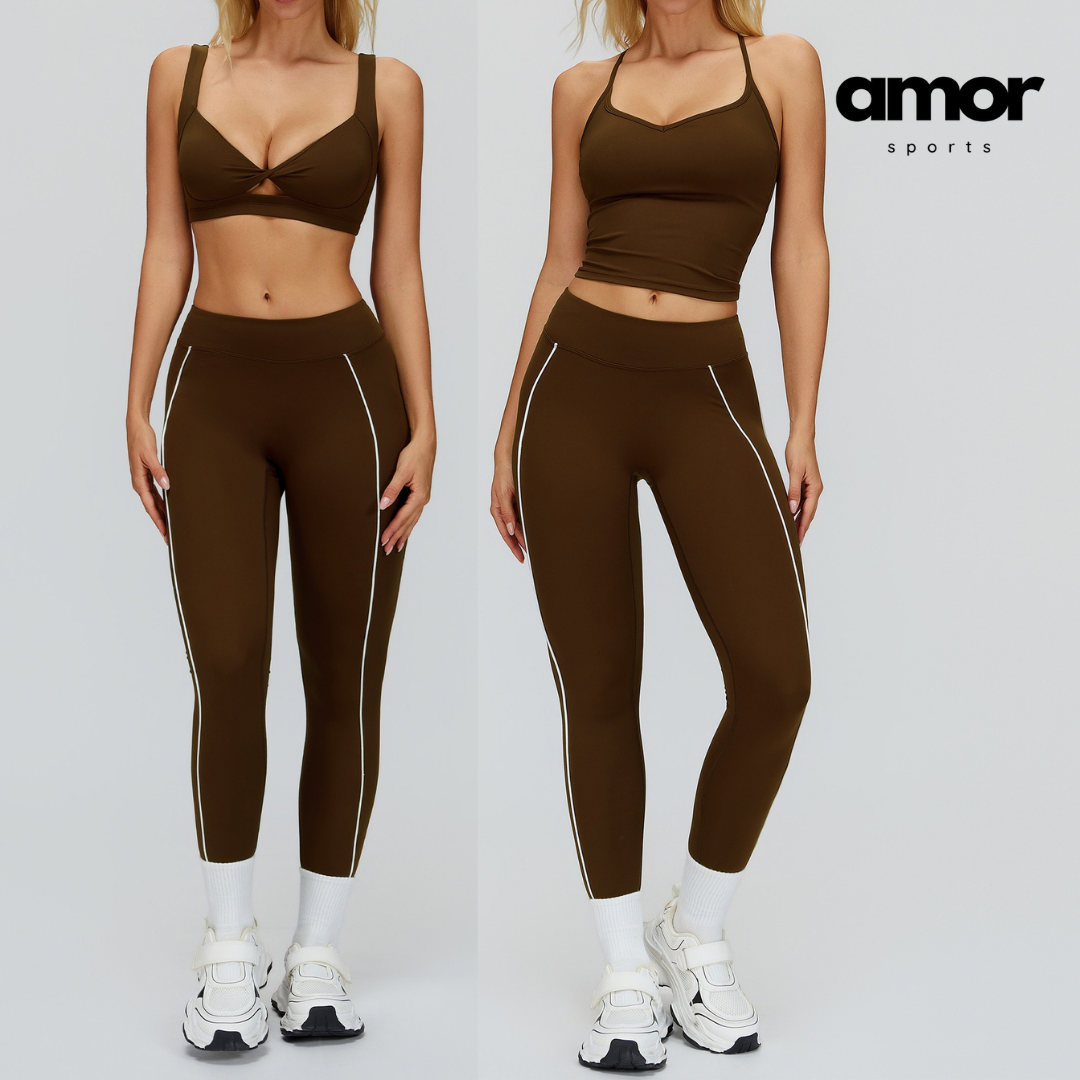 SARA Premium Stylish Activewear Set - Coffee