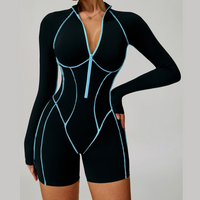 Electric Sexy Romper - Black Blue