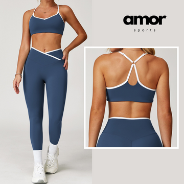 Aurora Stylish Skinny Legging Set - Navy