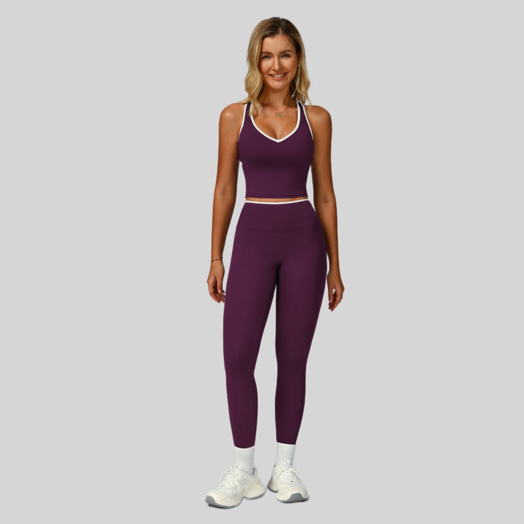 ALIN Stylish Classic Legging Set - Purple