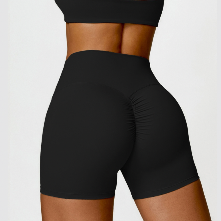 Premium Quality Scrunched Short - Black