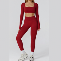 IRINA Seamless Scultping Legging Set - Red