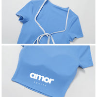 Completo leggings svasati YOYO - Blu