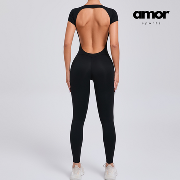 Sabrina Backless Stylish Jumpsuit - Black