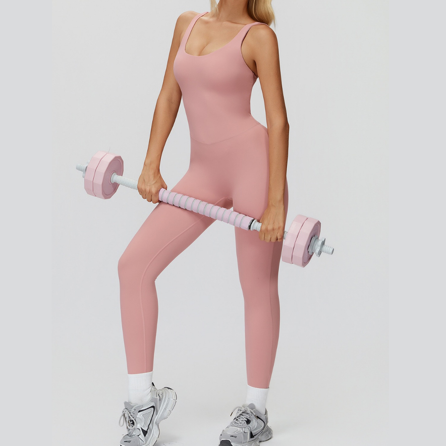 Butterfly-Back Premium Jumpsuit - Pink