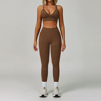 Sculpt & Slay Seamless Legging Set - Coffee