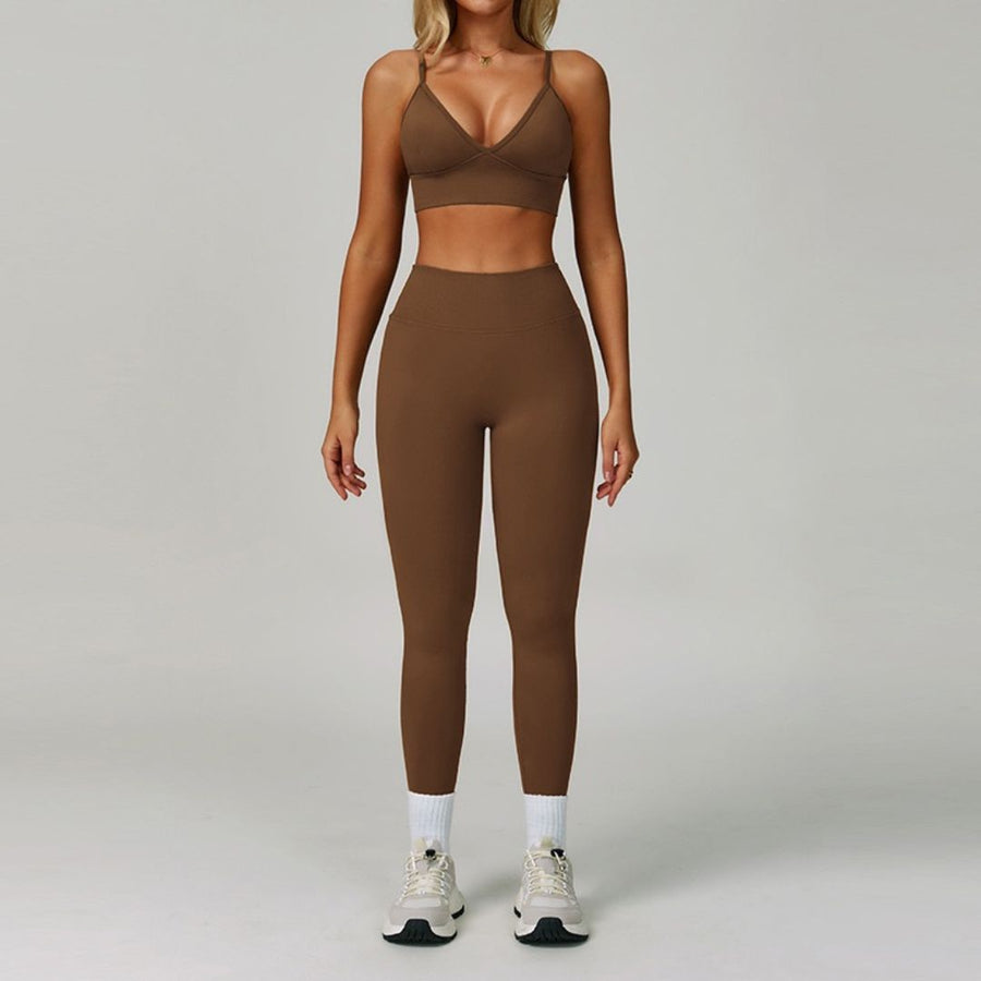 Sculpt & Slay Seamless Legging Set - Coffee