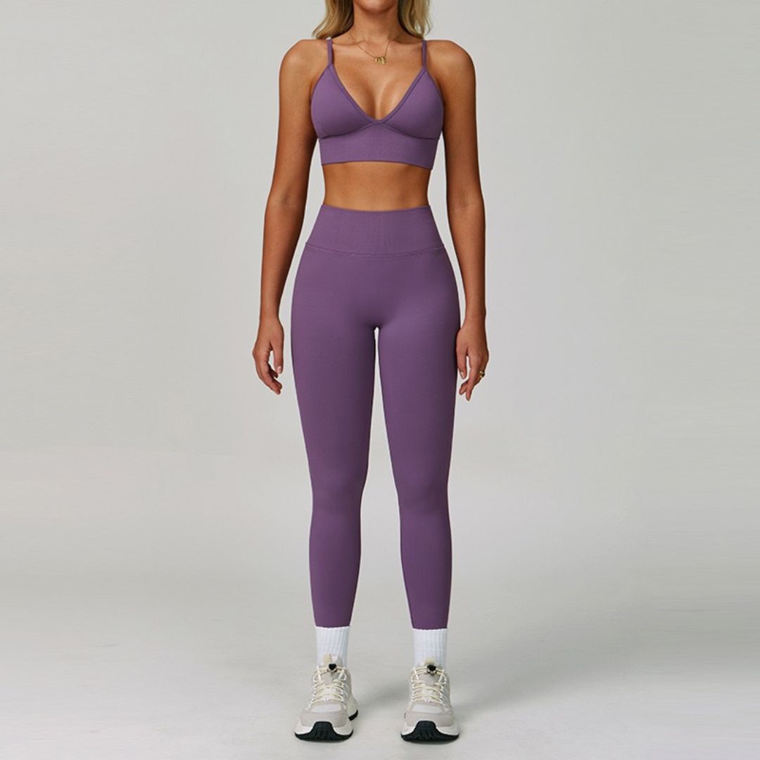 Sculpt & Slay Seamless Legging Set - Purple