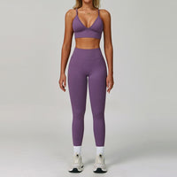 Sculpt & Slay Seamless Legging Set - Purple