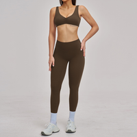 MARGO Sculpting Stylish Legging Set - Coffee