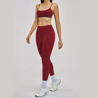 GRACE Stylish Sporty Legging Set - Merlot