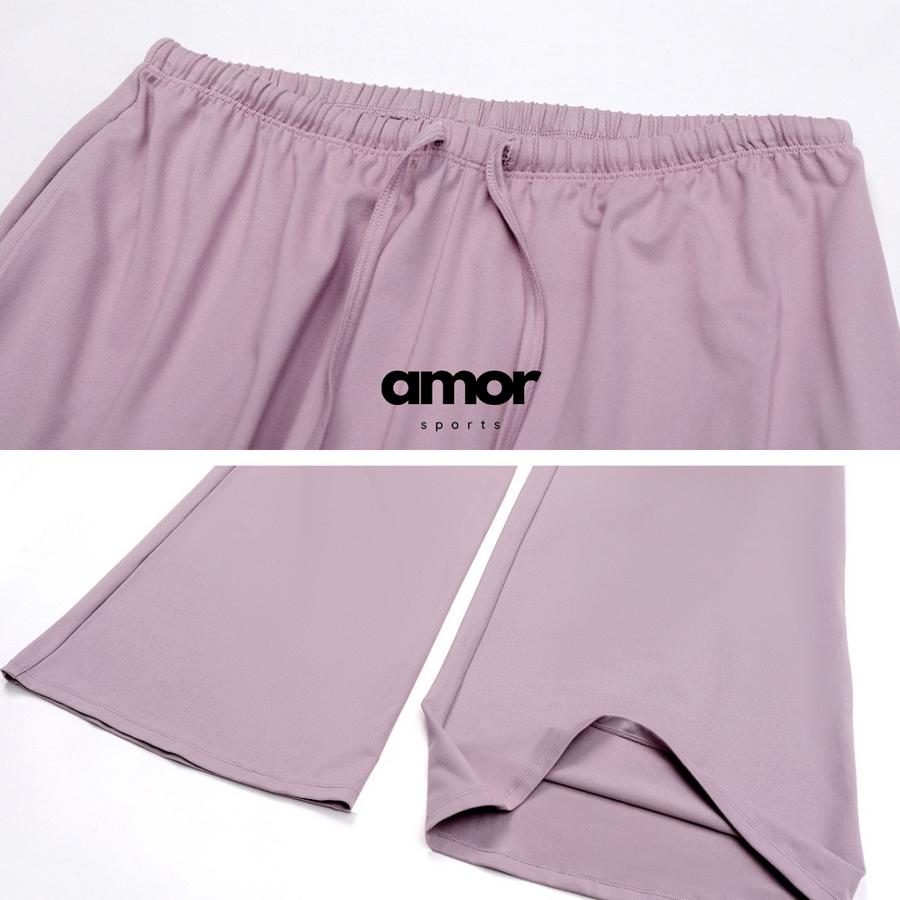 Aspasia Vest Top Flared Legging Set - Lilac