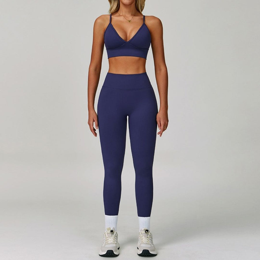 Sculpt & Slay Seamless Legging Set - Navy