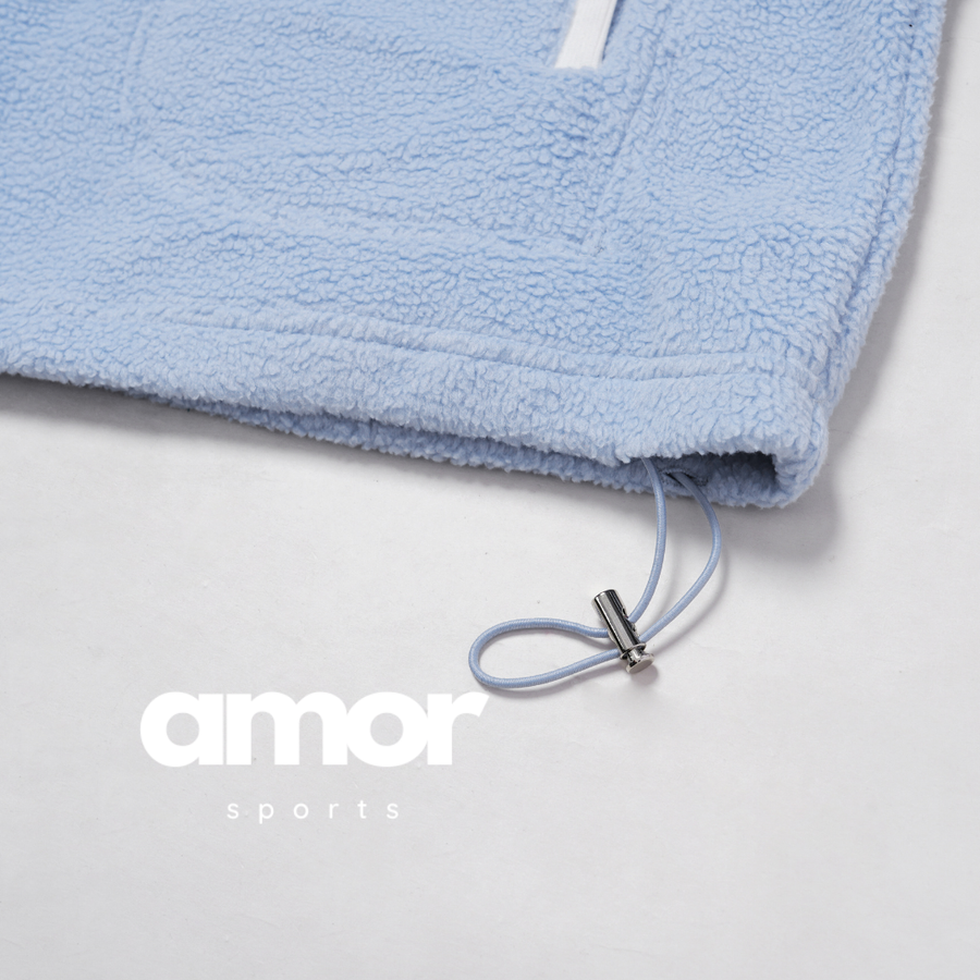 Fluffy Winter Adjustable Fleece Jumper - Sky Blue