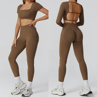 IRINA Seamless Scultping Legging Set - Brown