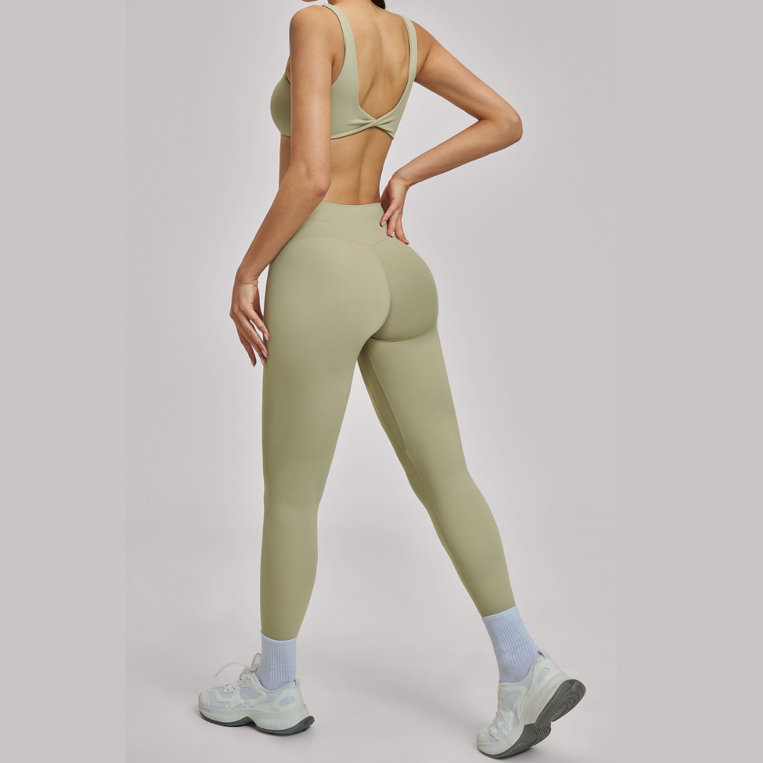 MARGO Sculpting Stylish Legging Set - Green