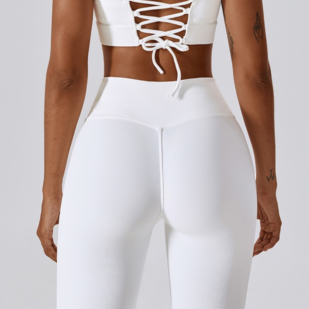 Premium Quality Flared Legging - White