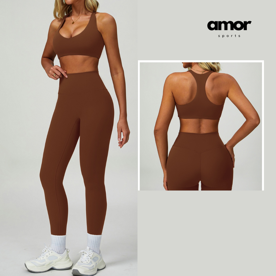 TINA Timeless Elegance Legging Set - Brown