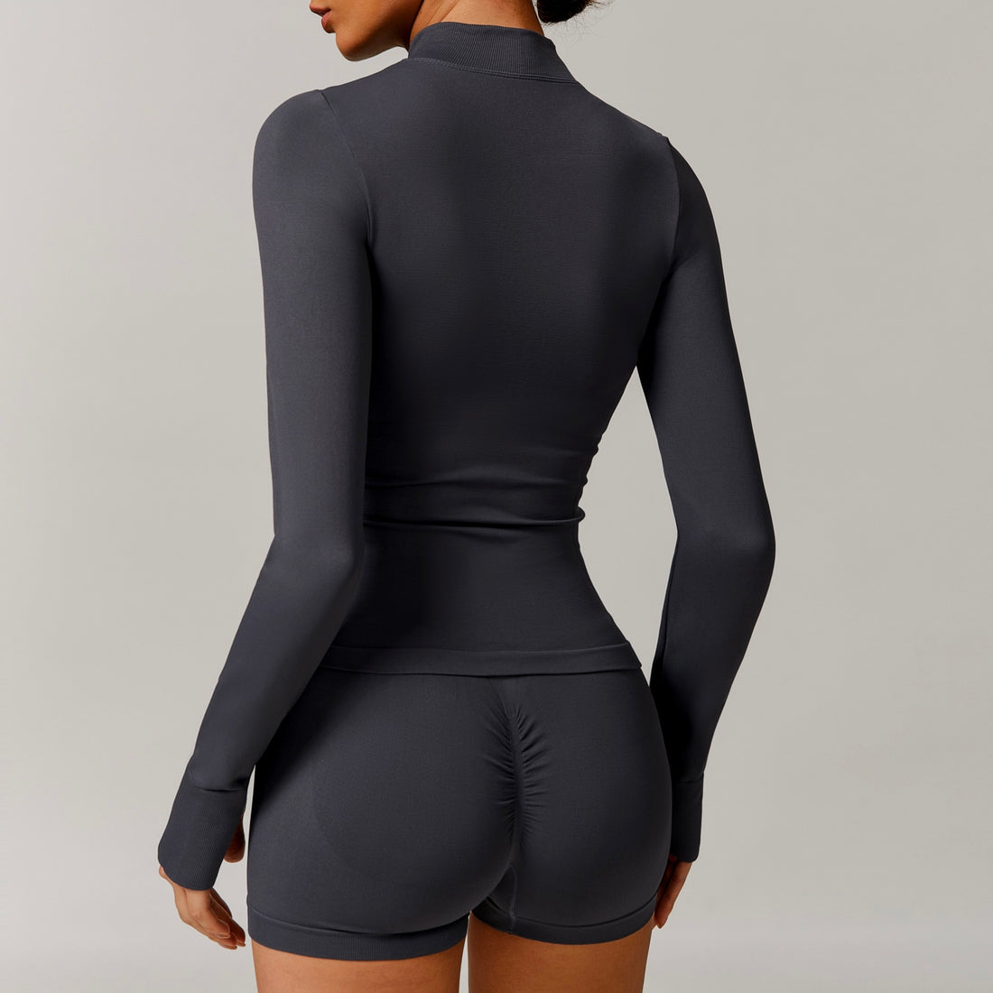 Sino Seamless 3pcs Short Set - Dark Grey