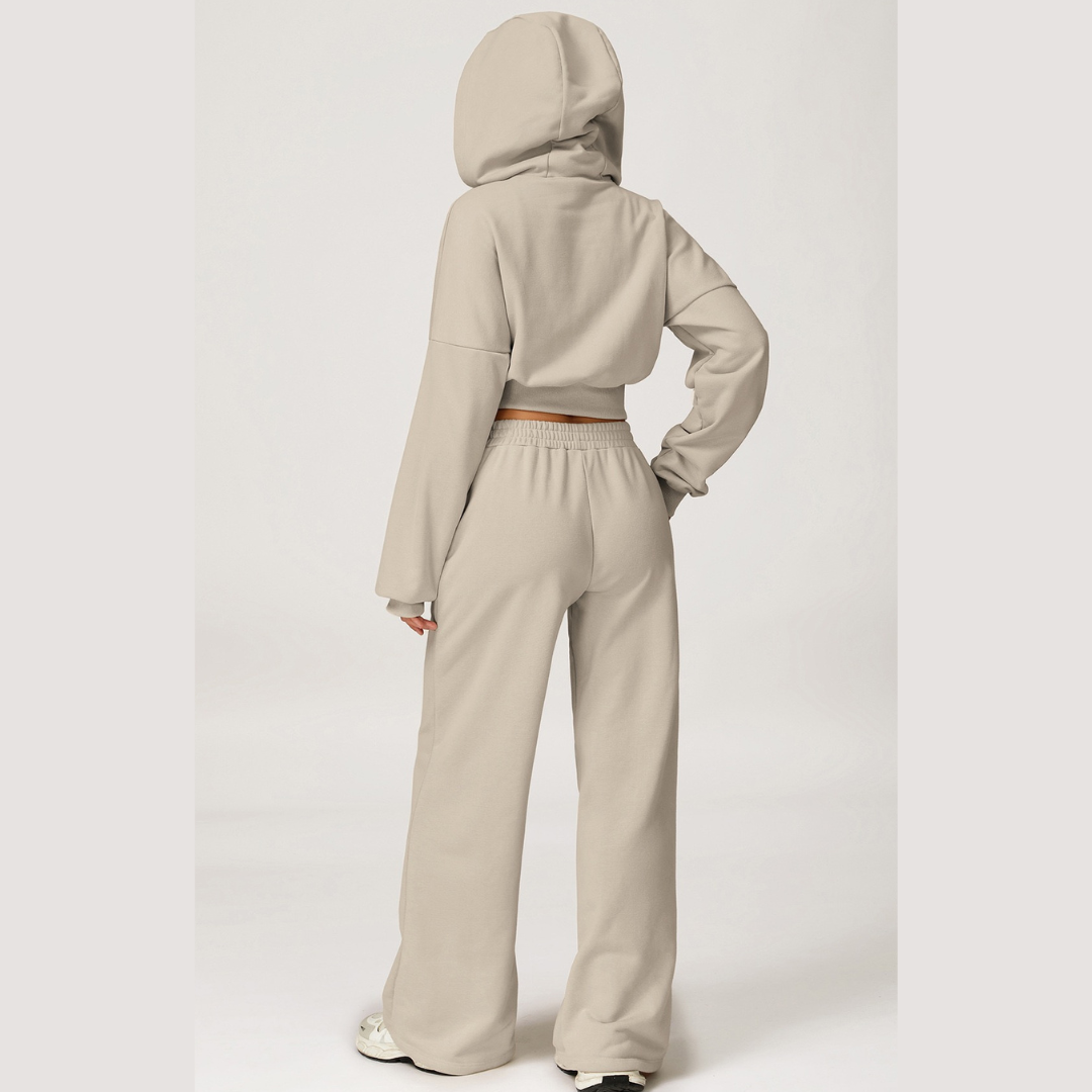 Daisy Winter Flared Lounge Set - Beige