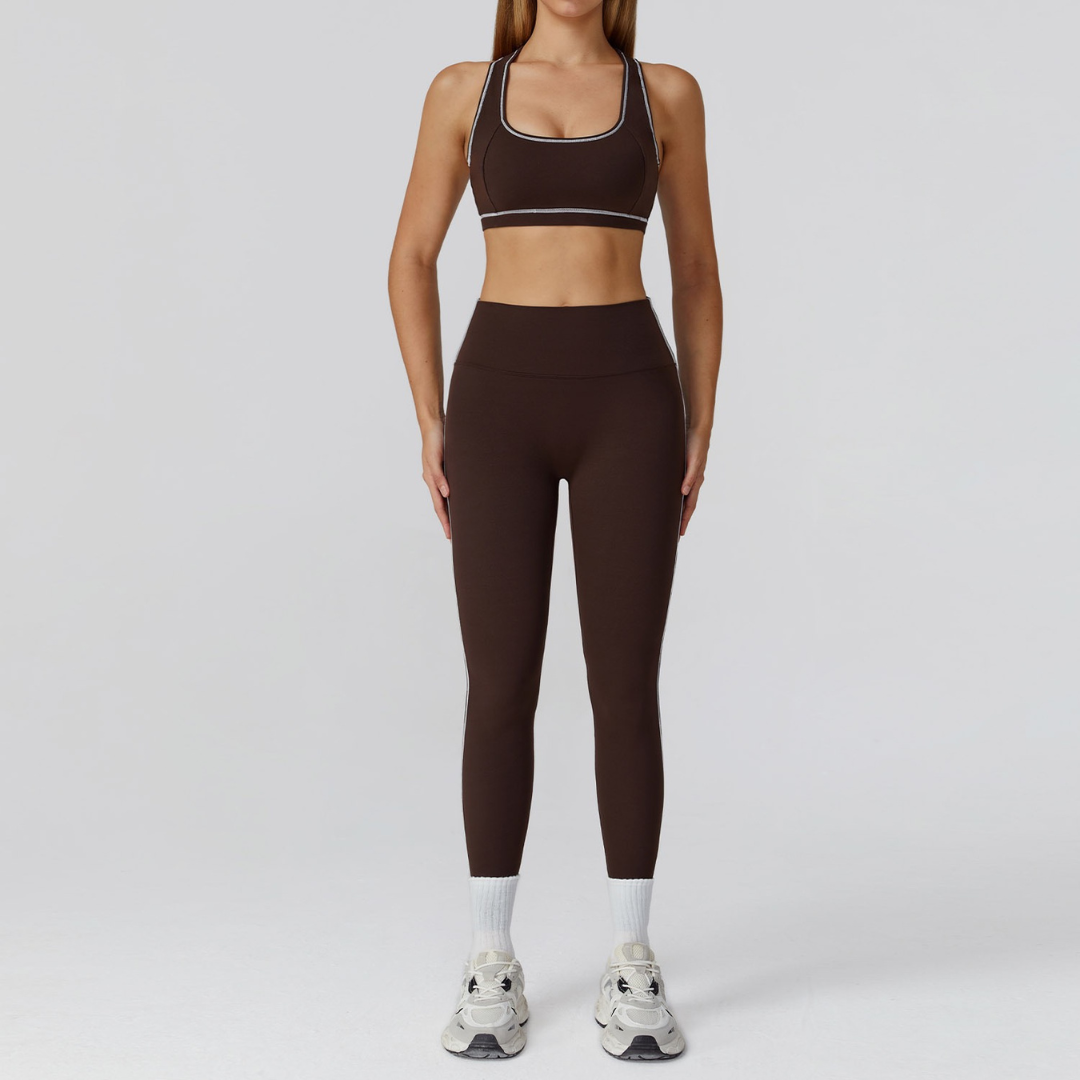 Bold Simplicity Legging Set - Dark Coffee