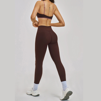 GRACE Stylish Sporty Legging Set - Coffee