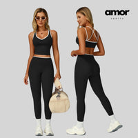 ALIN Stylish Classic Legging Set - Black