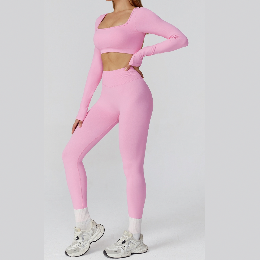 IRINA Seamless Scultping Legging Set - Pink