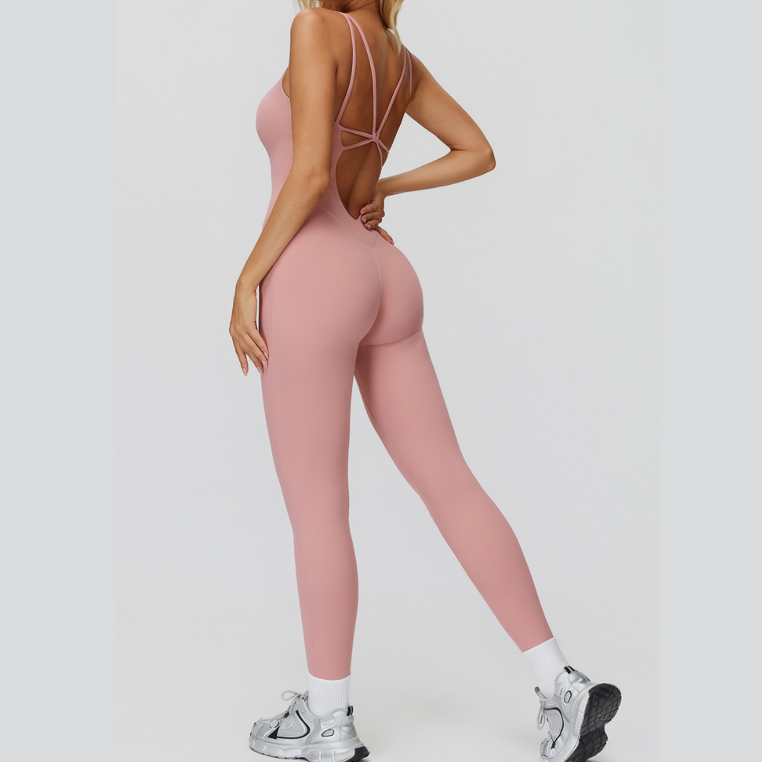 Butterfly-Back Premium Jumpsuit - Pink